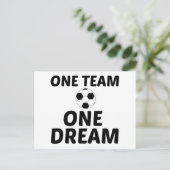 VOETBAL ÉÉN TEAM ÉÉN DROOM BRIEFKAART (Staand voorkant)