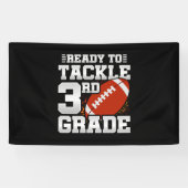 Voetbal Eerste Dag 3e Klas Terug Naar School Spandoek (Horizontaal)