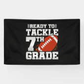 Voetbal Eerste Dag 7e Klas Terug Naar School Spandoek (Horizontaal)