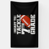 Voetbal Eerste Dag 7e Klas Terug Naar School Spandoek (Verticaal)