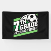 Voetbal Eerste Dag Terug Naar School 7e Klas Spandoek (Horizontaal)