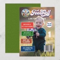 Voetbal Eerste Jaar Down Magazine Cover Verjaardag