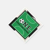 Voetbal eerste verjaardag servetten (Hoek)