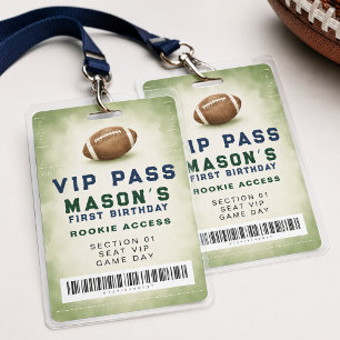 Voetbal Eerste Verjaardag VIP Pas Gast Badge