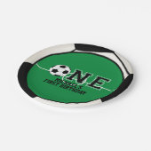 Voetbal Eerste Verjaardagspapier Bord (Gekanteld)