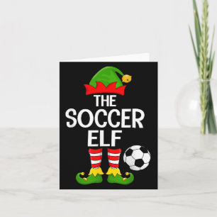 Voetbal Elf Kerstmis Matching Family Elf Squad Ker Kaart