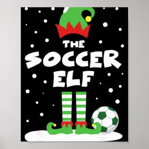 Voetbal Elf Matching Groep Familie Vakantie Kerstm Poster