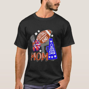 Voetbal En Cheer Moeder Beste Cheerleading En Voet T-shirt