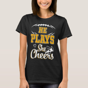 Voetbal En Cheer Moeder Cheerleading Moeder Voetba T-shirt
