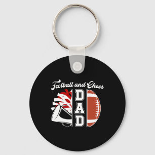 Voetbal En Cheer Papa Van Cheerleader En Voetbal P Sleutelhanger