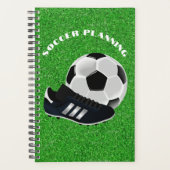 Voetbal en Cleats op het veld Planner (Voorkant)
