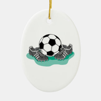 voetbal en cleats vector ontwerp keramisch ornament