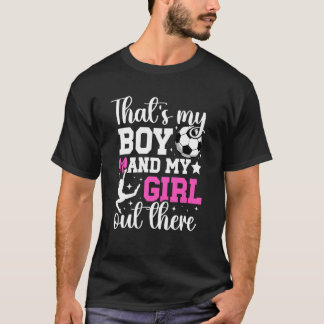 Voetbal- en dansmoeder trots dansende en voetbalmo t-shirt
