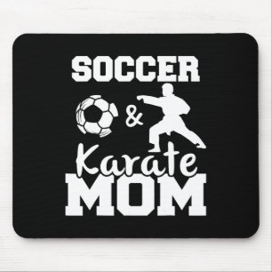 Voetbal en Karate Mama Grappige Voetbalspeler Kara Muismat