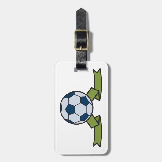 Voetbal en lint Bagagelabels (Voorkant verticaal)