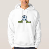 Voetbal en lint Mannen hoodie (Voorkant)