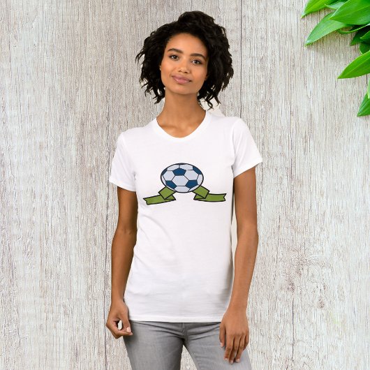 Voetbal en lint vrouwen T-shirt