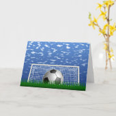 Voetbal en net, populair ontwerp, kaart (Gele Bloem)