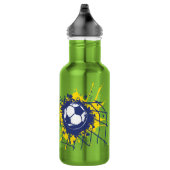 Voetbal en netsplat met de naam drink fles (Rechts)