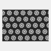 Voetbal en Snowflake Red en Black Kerstmis Inpakpapier Vel (Voorkant 3)