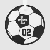 Voetbal en Voetbal Speler Foto Ornament (achterkant)