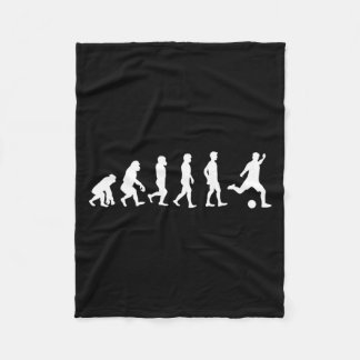 Voetbal Evolutie Grappige Voetbal Fan Sportliefheb Fleece Deken