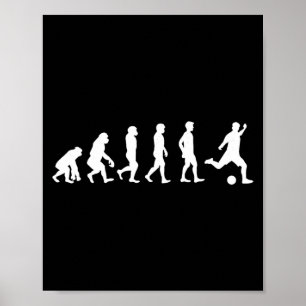 Voetbal evolutie grappige voetbalfan sportliefhebb poster
