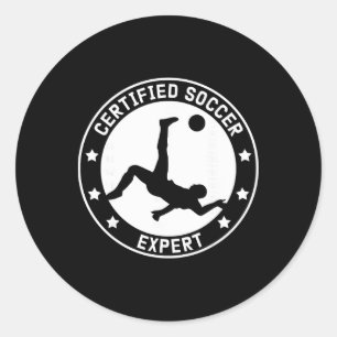Voetbal Expert Voetbalspeler Ronde Sticker