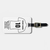 Voetbal Fan Bagagelabel - met Witte Shirten (Voorkant horizontaal)