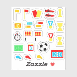 Voetbal flag Whistle Football Sticker