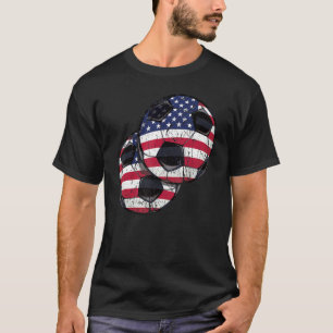 Voetbal Football Amerika Amerikaanse VS Vlag 4e T-shirt