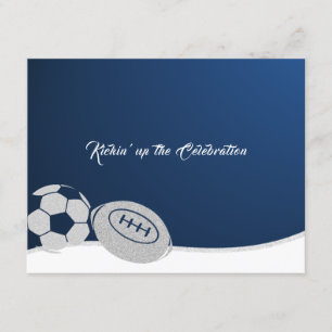 Voetbal Football Bar Mitswa Receptie Kaart