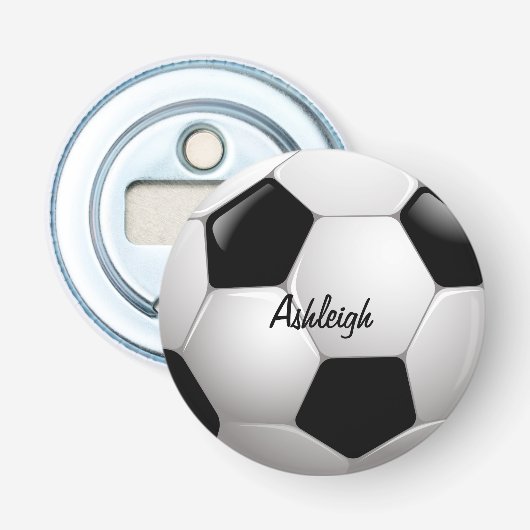 Voetbal  Football Button Flesopener (Voorkant)