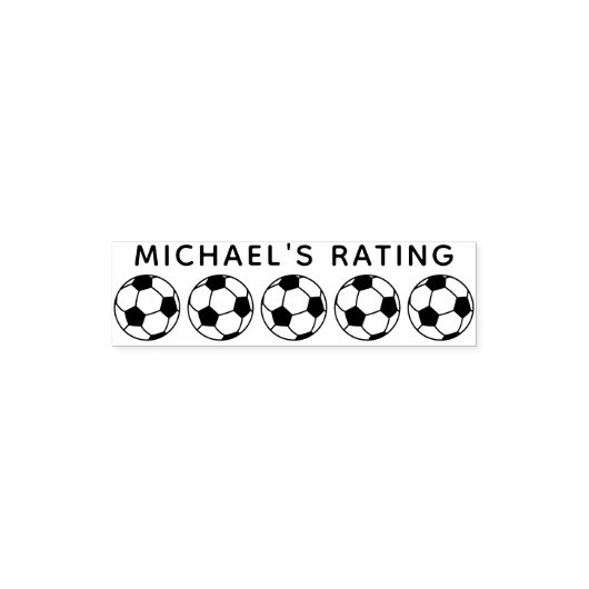 Voetbal Football Coach Teacher 5 Star Rating Revie Zelfinktende Stempel (Design)