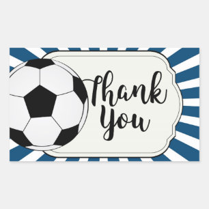 Voetbal, football Dank je wel Sticker