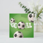 voetbal Football - Doelstelling - Uitnodiging (Staand voorkant)