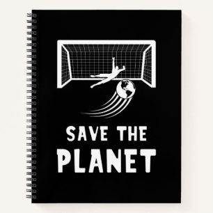 Voetbal Football Earth Day Save the Planet Notitieboek