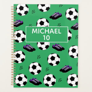 Voetbal Football gepersonaliseerde naam en nummer Planner