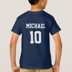 Voetbal Football gepersonaliseerde naam en nummer T-shirt
