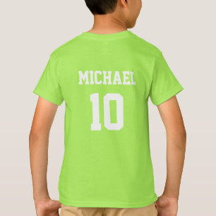 Voetbal Football gepersonaliseerde naam en nummer T-shirt