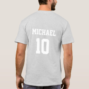 Voetbal Football gepersonaliseerde naam en nummer T-shirt