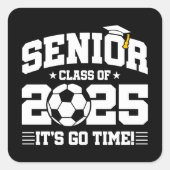 Voetbal Football Klasse 2025 Afstuderen Senior 202 Vierkante Sticker (Voorkant)