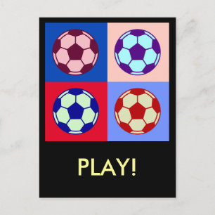 Voetbal/Football kunst Briefkaart