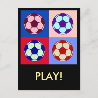 Voetbal/Football kunst Briefkaart