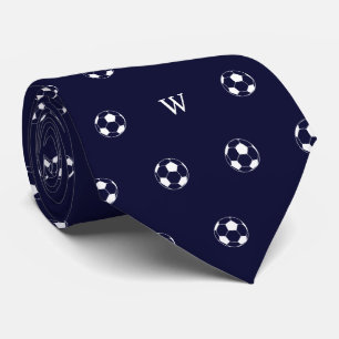 Voetbal Football Lover Gift Monogram Initialen Bla Stropdas