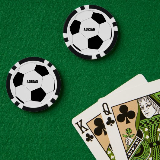 Voetbal Football op maat Poker Chips (Pokertafel (Dubbel))