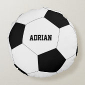 Voetbal Football op maat Rond Kussen (Achterkant)