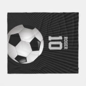  Voetbal | Football Player Fleece Deken (Voorkant (Horizontaal))