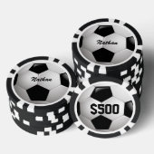 Voetbal  Football Pokerchips (Opstapeling)