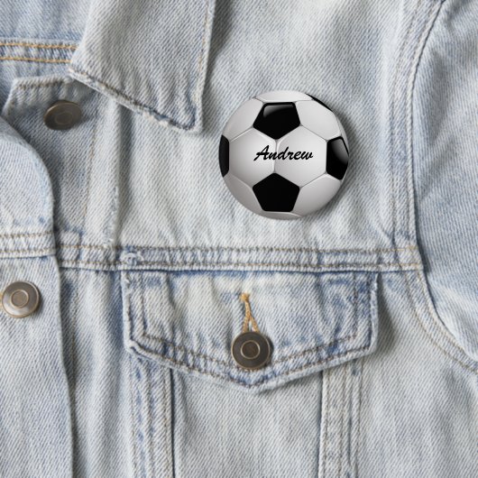 Voetbal  Football Ronde Button 5,7 Cm (In situ)
